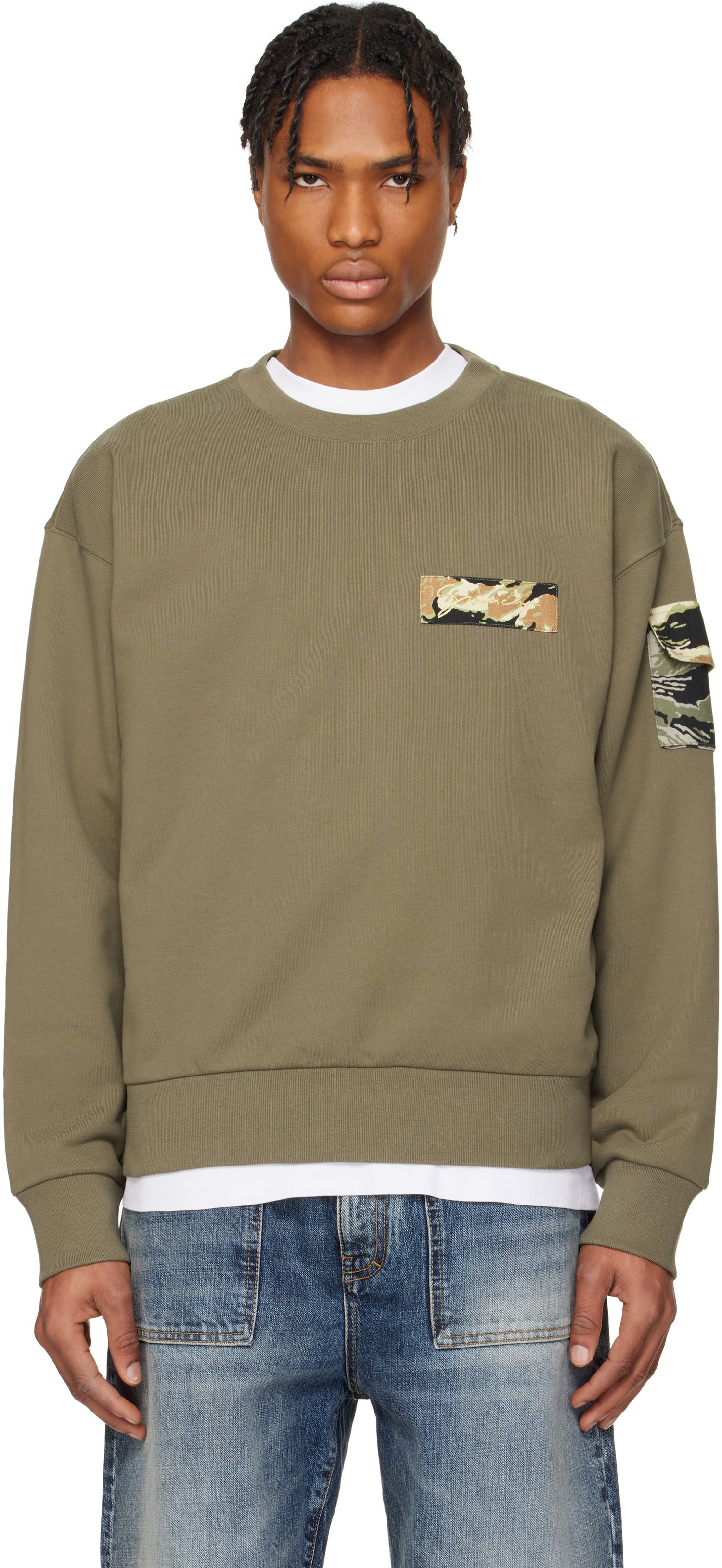 Суитчър Givenchy Givenchy Camo Patches Sweatshirt Зелено | BMJ0LC3YQ6333, 0