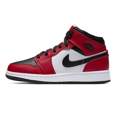 Кецове и обувки Jordan Air Jordan 1 Mid GS "Chicago Black Toe" Червено | 554725 069, 0