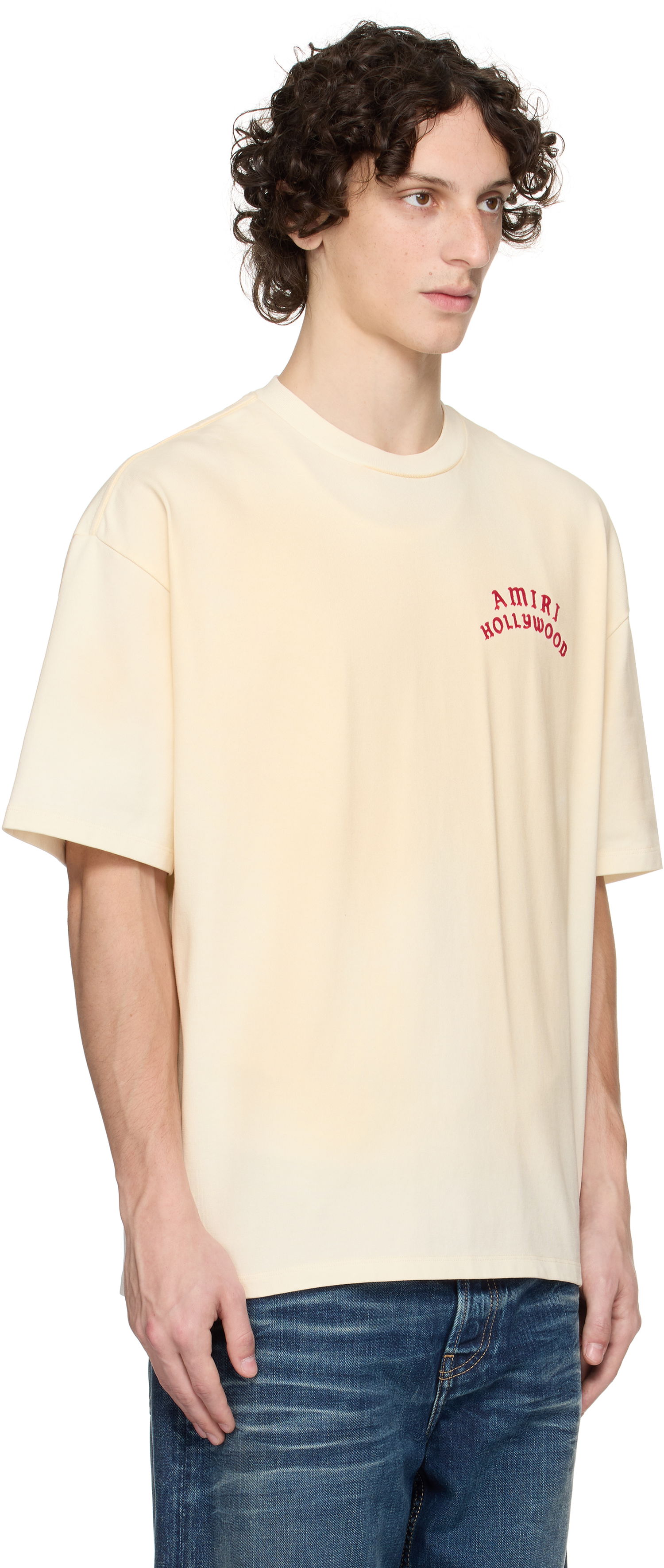 Тениска AMIRI AMIRI 'AMIRI Hollywood' Oversized T-Shirt Бежово | AMJYTE1204, 1