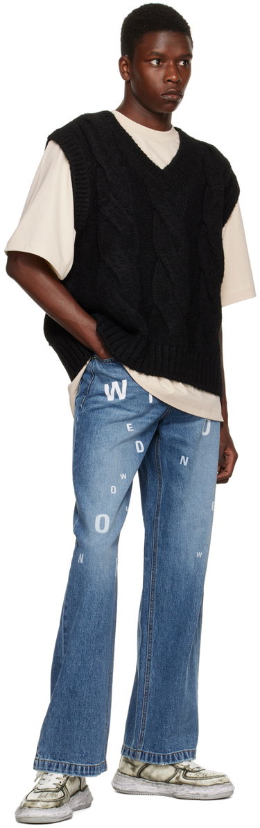 Дънки We11done Printed Jeans Синьо | WD-DP3-22-386-M-NV, 3
