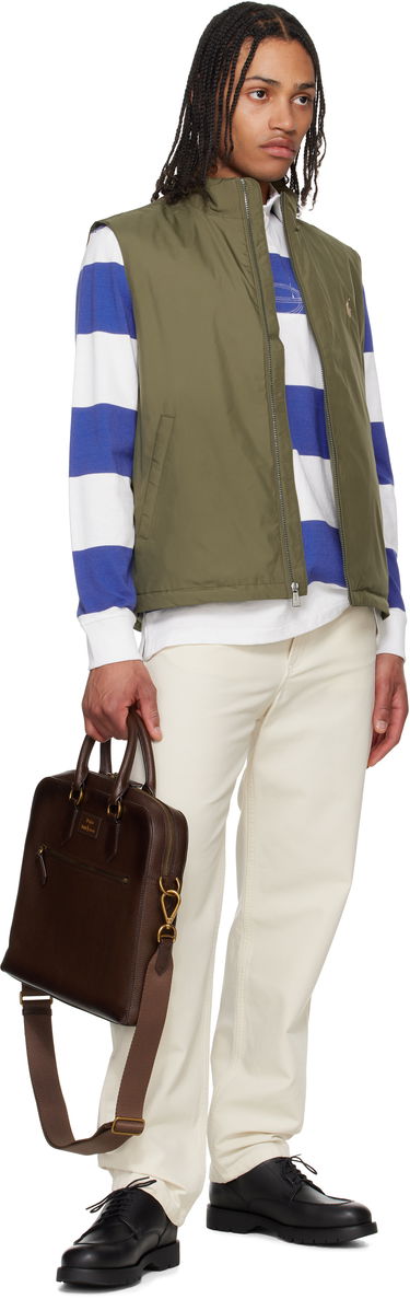Дамска чанта Polo by Ralph Lauren Ralph Lauren Pebble Leather Commuter Briefcase Кафяво | 405962458002, 3