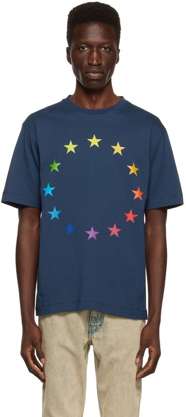 Тениска Études Études Wonder Europa T-Shirt Синьо | E23MM112A00743, 0