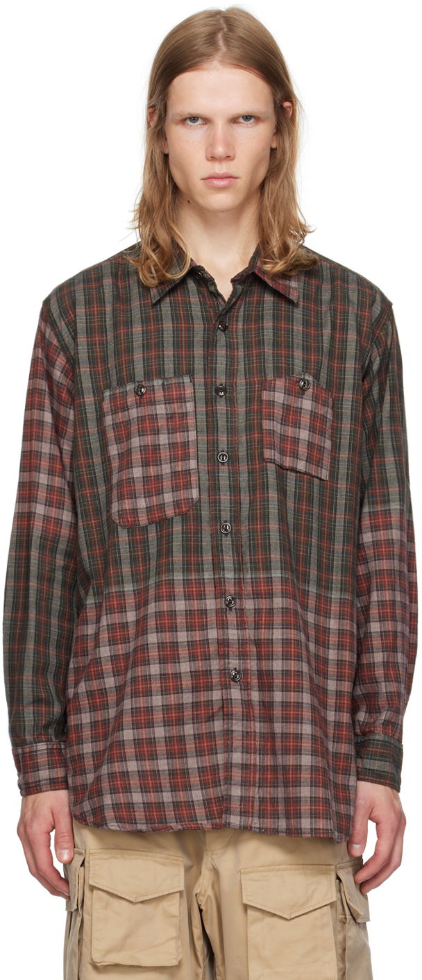 Риза Engineered Garments Check Shirt Зелено | 24F1A007