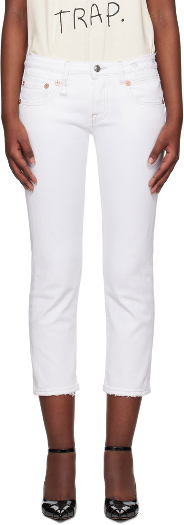Дънки R13 R13 Boy Straight Cropped Jeans Бяло | R13W0091-895A, 0