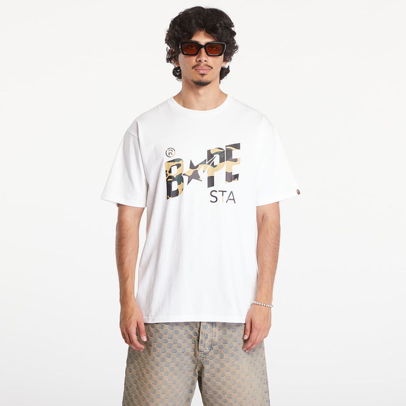 Тениска BAPE A BATHING APE 1St Camo Bape Sta Short Sleeve Tee Бяло | 001TEK801014M WHD