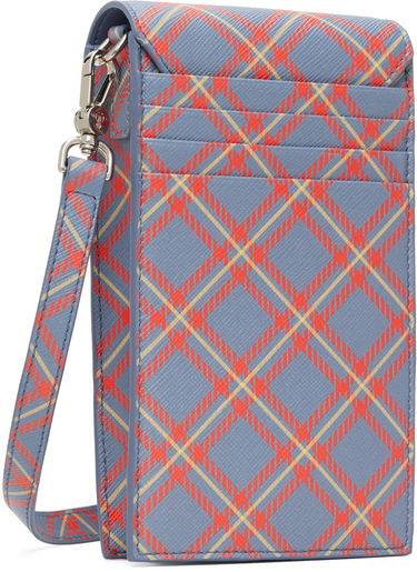 Чанта през рамо Vivienne Westwood Vivienne Westwood Derby Tartan Phone Pouch Синьо | 58030001U-S0022-, 2
