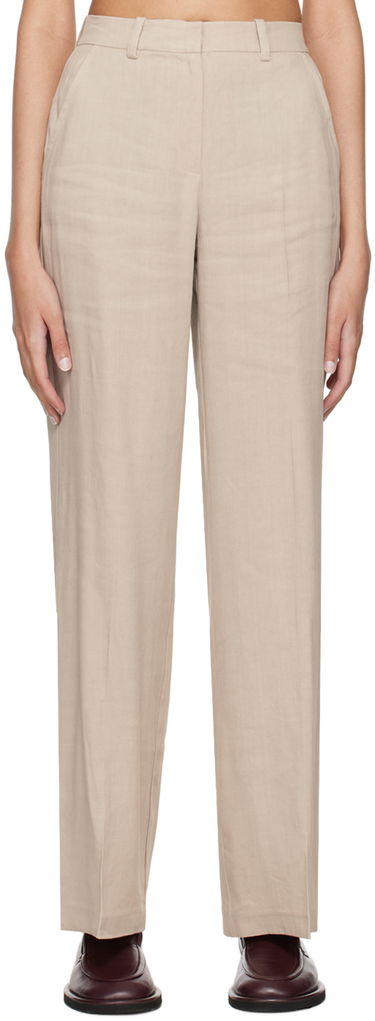 Панталони Anine Bing Kline Straight Leg Trousers Бежово | A-03-3344-SDA26, 0