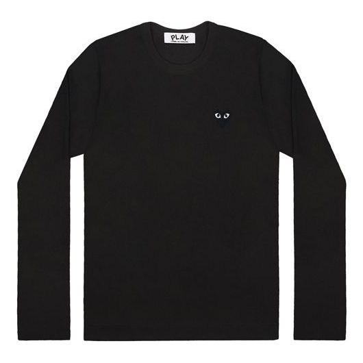 Тениска Comme des Garçons Embroidered Long Sleeves T-Shirt Черно | AZ-T119-051-1