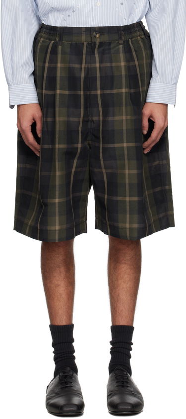Къси панталони Comme des Garçons Comme des Garçons Homme Pleated Plaid Shorts Зелено | HO-P035-051, 0