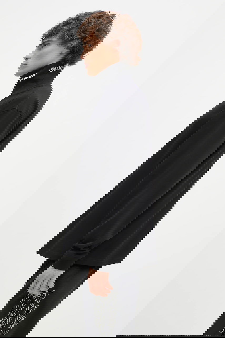 Тениска Pleasures Long-sleeved Cotton Satisfaction Turtleneck Черно | P24W026, 1