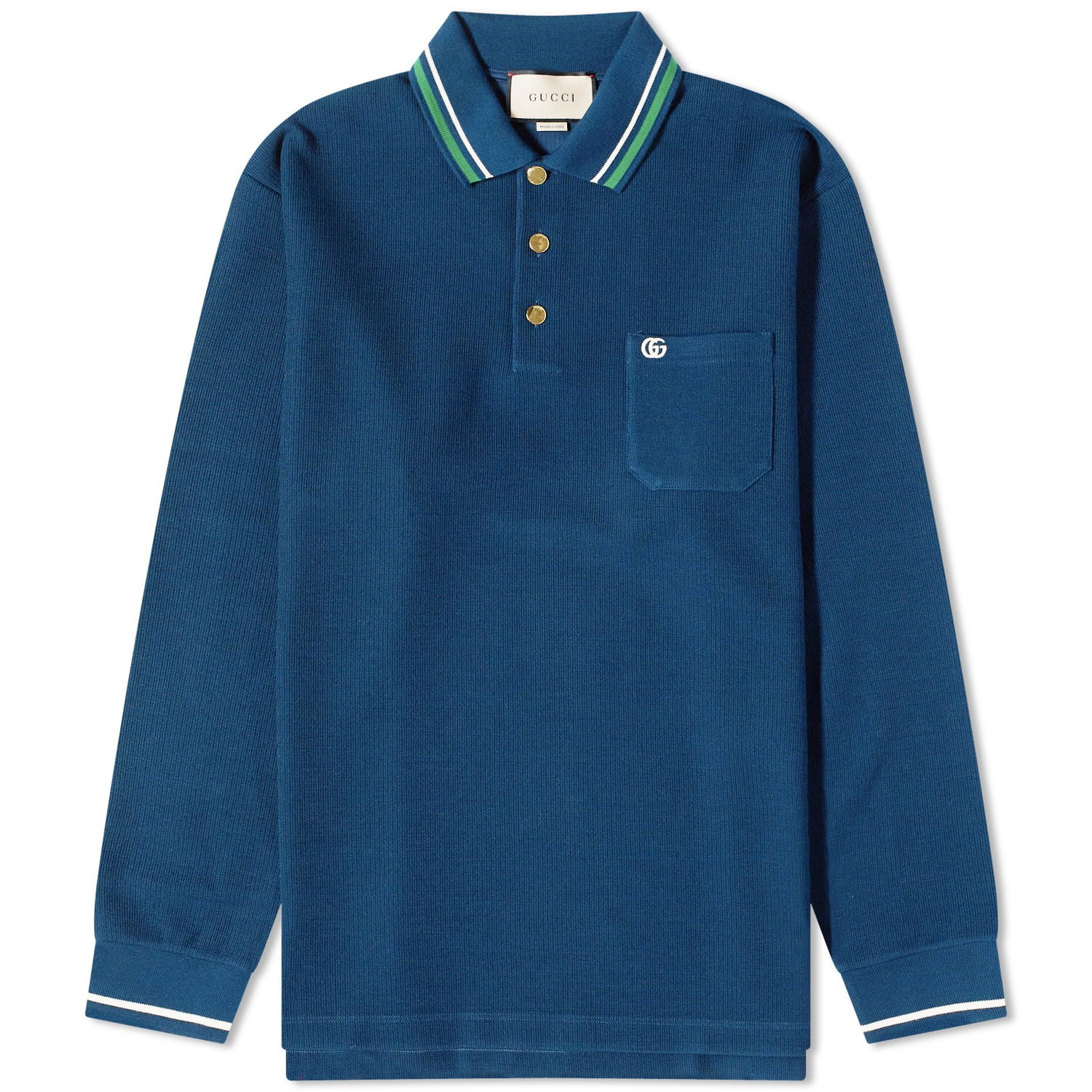 Поло тениска Gucci Logo Polo Tee Тъмно синьо | 752608-XJFTM-4330, 0