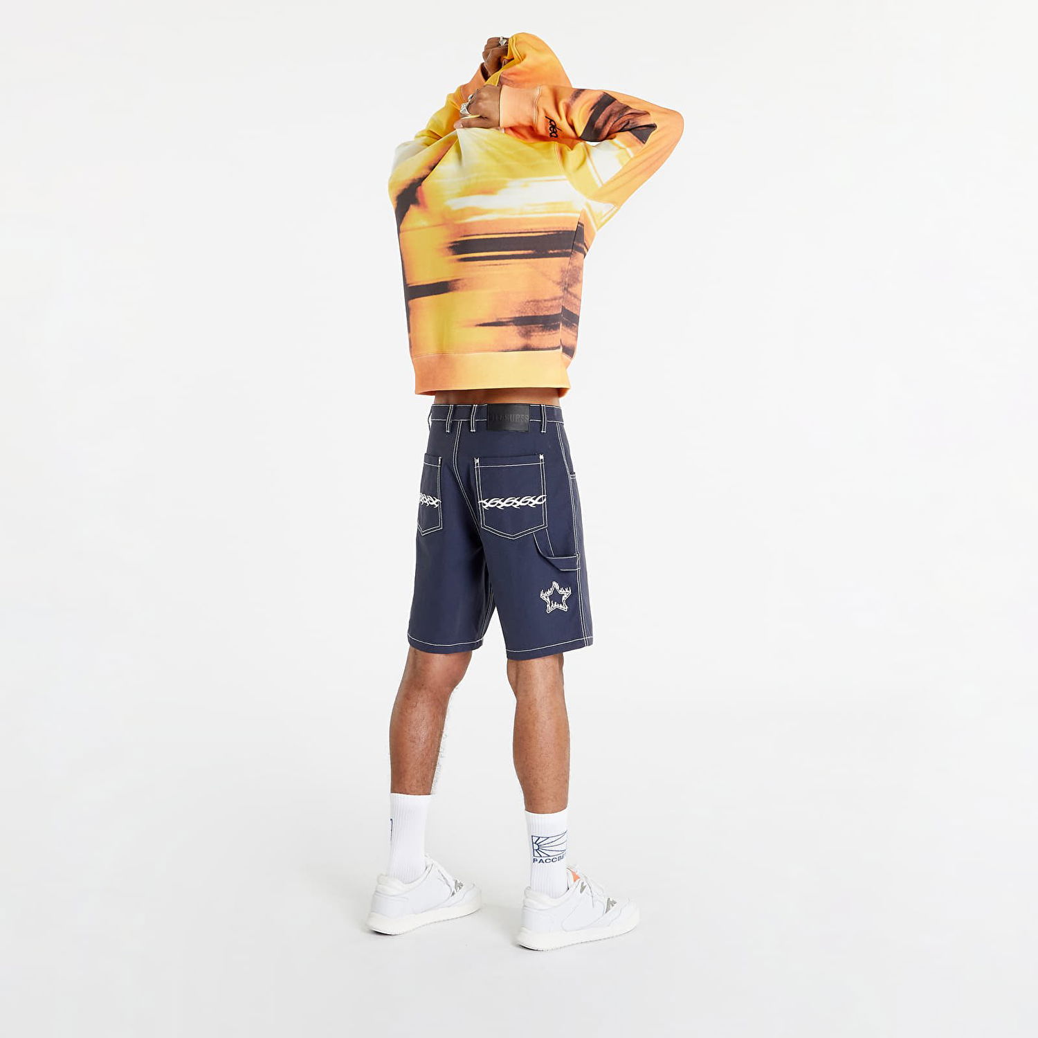 Къси панталони Pleasures Kort Painter Shorts Тъмно синьо | P23SP044 NAVY, 0