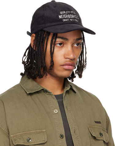 Шапка с козирка Neighborhood Neighborhood Corduroy Dad Cap Черно | 252YGNH-HT02, 1