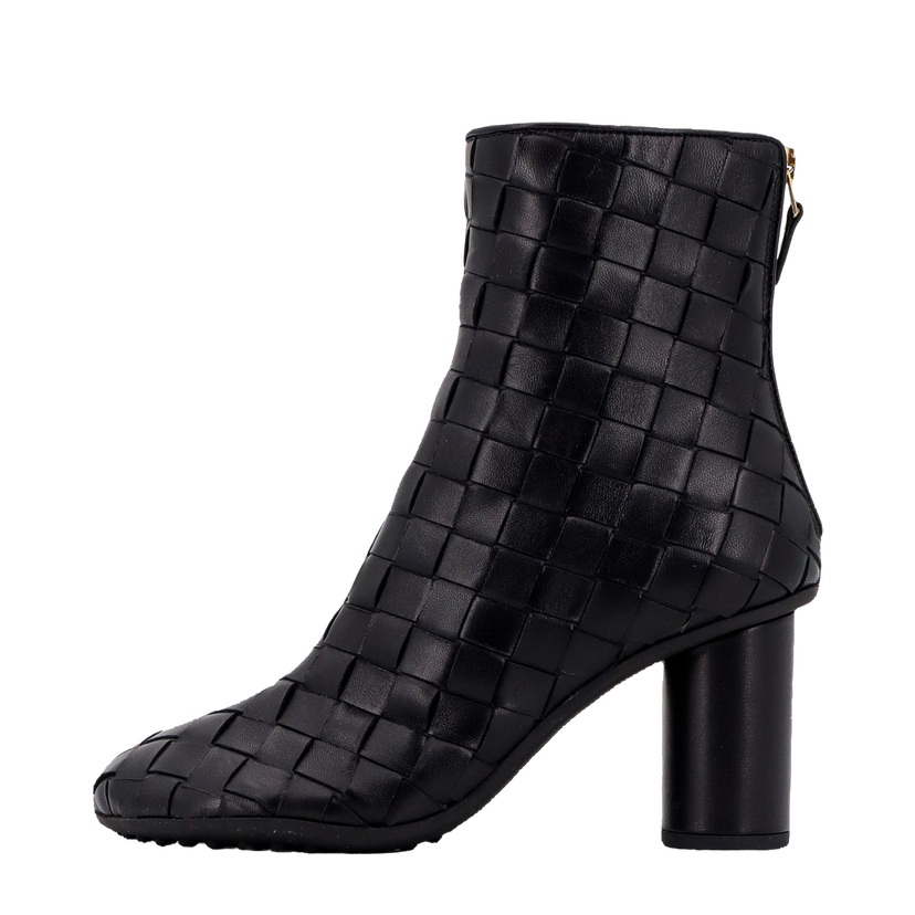 Кецове и обувки Bottega Veneta Woven Ankle Boots Черно | 811087V2ED01000