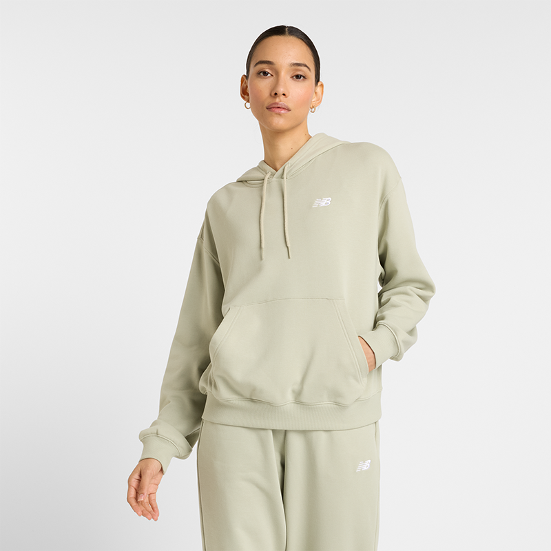 Суитчър New Balance Women's Hoodie Зелено | NBWT41507OVN, 0