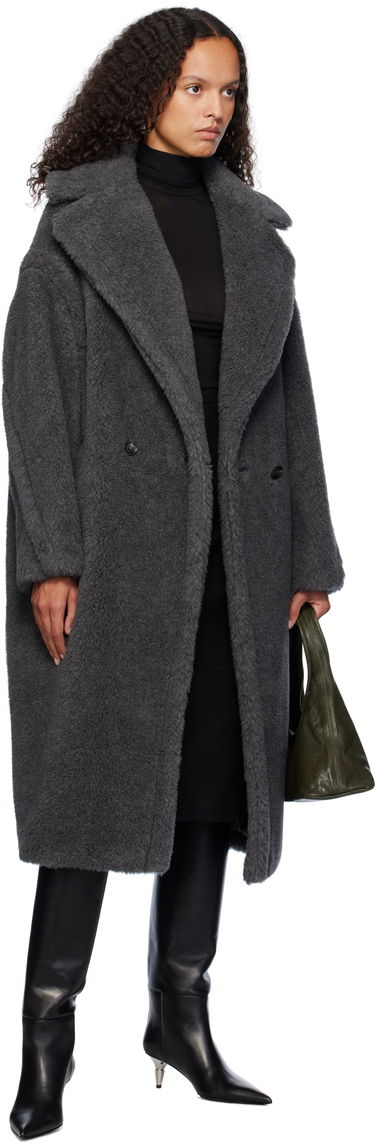 Палта Max Mara Max Mara Teddy1 Faux-Fur Coat Сиво | 2421016052600 MM10502, 3