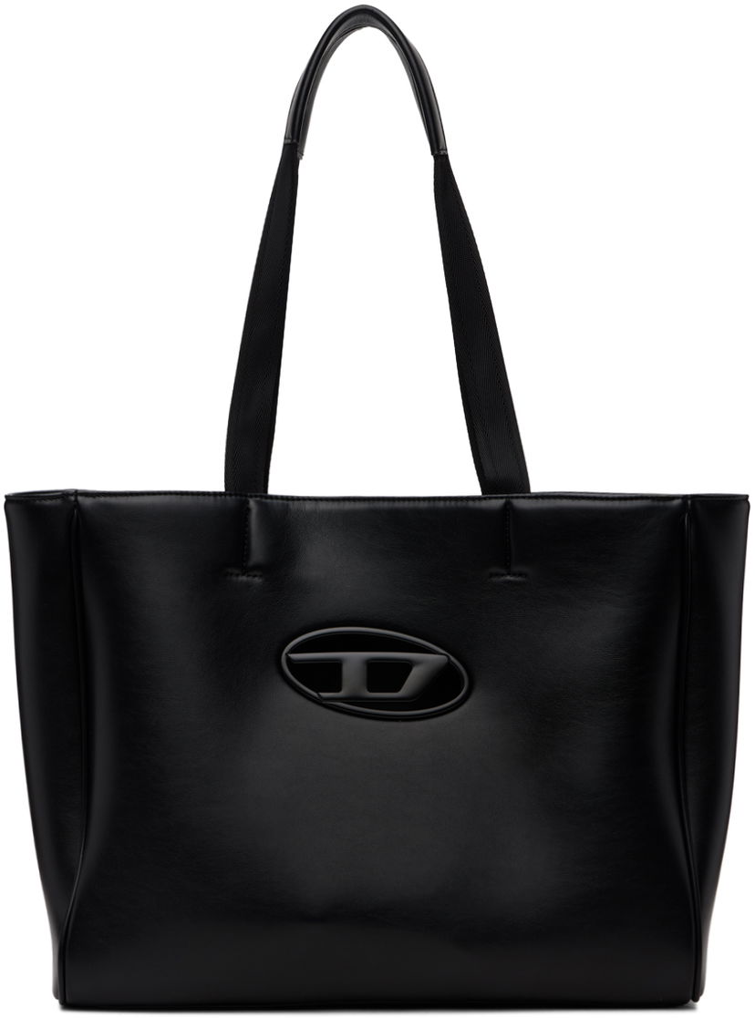 Голяма пазарска чанта Diesel Faux Leather Tote Bag Черно | X10100-P5925-T8013