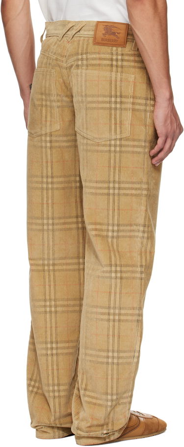 Панталони Burberry Burberry Check Corduroy Trousers Бежово | 8113484, 2