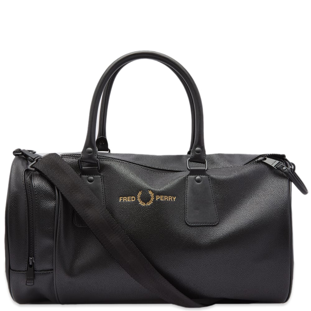 Чанта през рамо Fred Perry Scotch Grain PU Barrel Bag Черно | L4225-102, 0