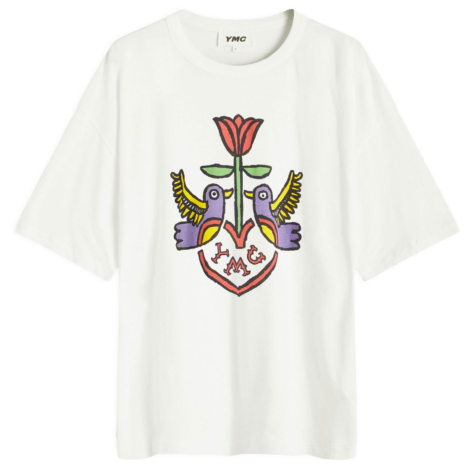Тениска YMC Triple Tattoo Graphic T-Shirt Бяло | P6XMB-10, 0