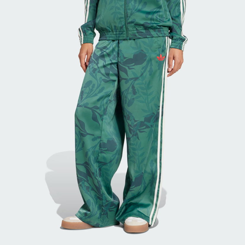 Панталони adidas Performance Italy Wide-Leg Track Pants Зелено | JJ0346