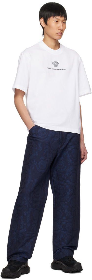 Дънки Versace Versace Barocco Jacquard Carpenter Trousers Синьо | 1018885_1A09781, 3