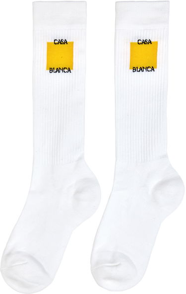 Чорапи Casablanca Casablanca Square Socks Бяло | AS24-ACC-077-03, 1