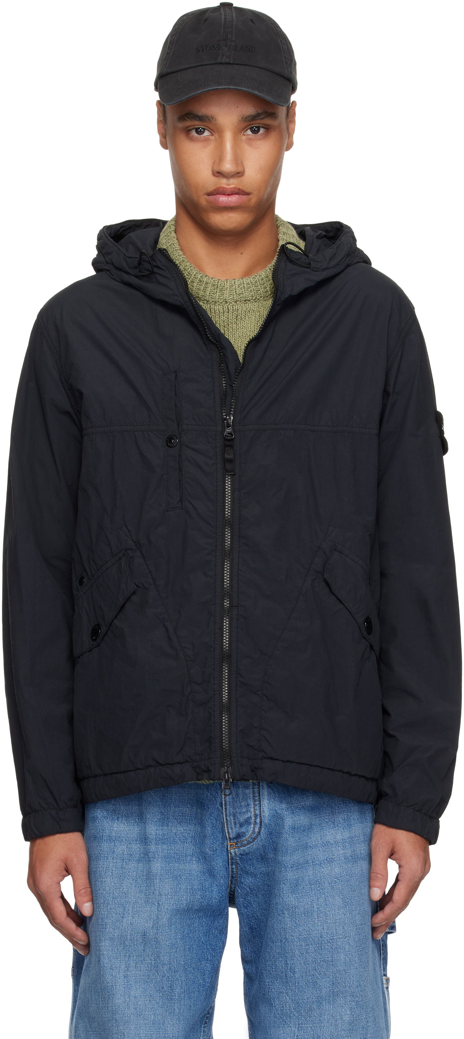Ветровка Stone Island Stone Island Nylon Ghost Jacket Черно | K1S15 4100032 S00F6, 0