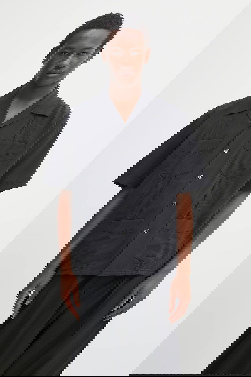Риза Neighborhood NEIGHBORHOOD Guayabera Short Sleeve Shirt Черно | 251AQNH.SHM05, 0