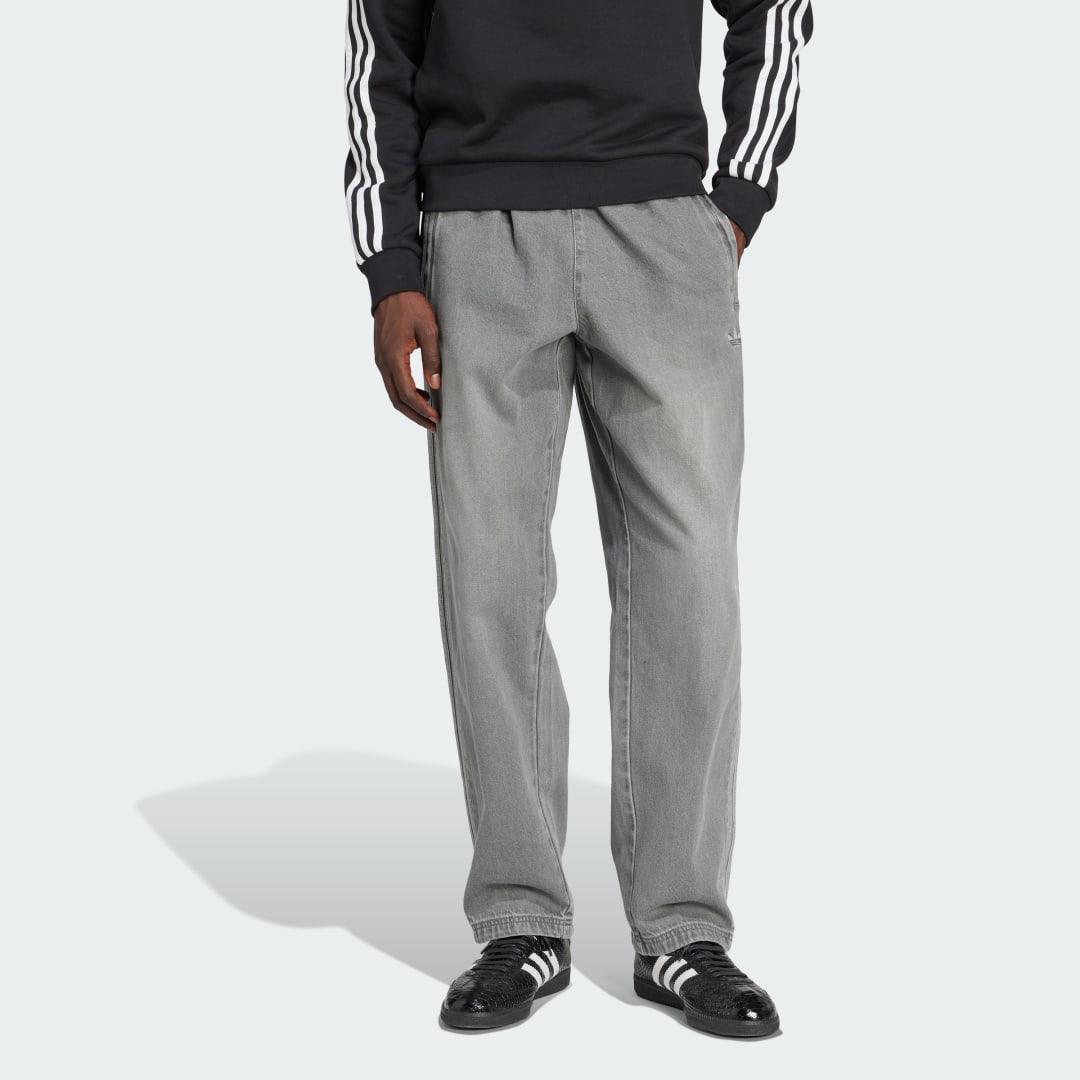 Панталони adidas Performance Adicolor Stone Denim Relaxed Fit Pants Сиво | JW5920, 0