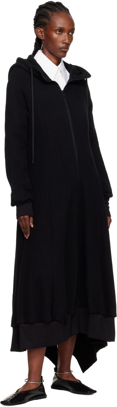 Pокля Yohji Yamamoto YOHJI YAMAMOTO Hooded Track Maxi Dress Черно | FM-D51-002, 3