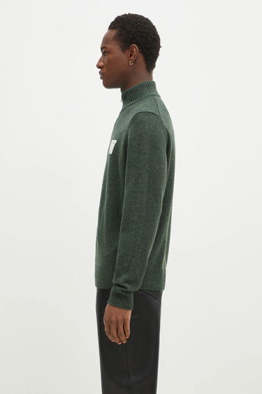 Пуловер WOOD WOOD Wood Wood Blu AA CS Halfzip Lightweight Sweater Зелено | 10325502.4159, 1