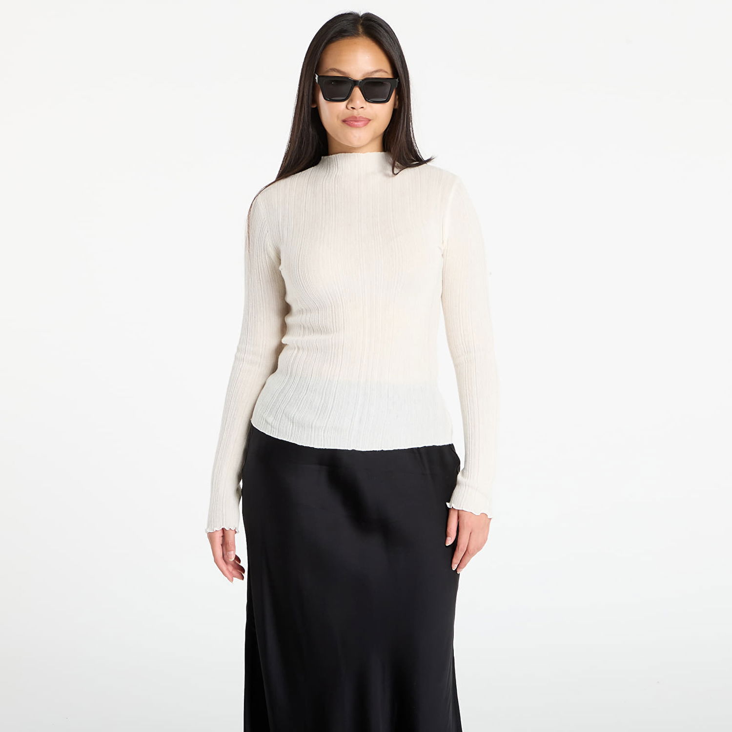 Пуловер Samsoe Samsoe Samsøe Samsøe Sajose Turtleneck Sweater Бяло | F25300022_CLR000289, 0