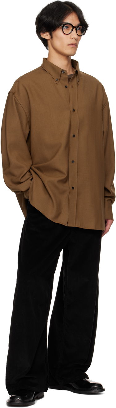 Риза Studio Nicholson Studio Nicholson Jude Button-Down Shirt Кафяво | JUDE SNM - 884, 3