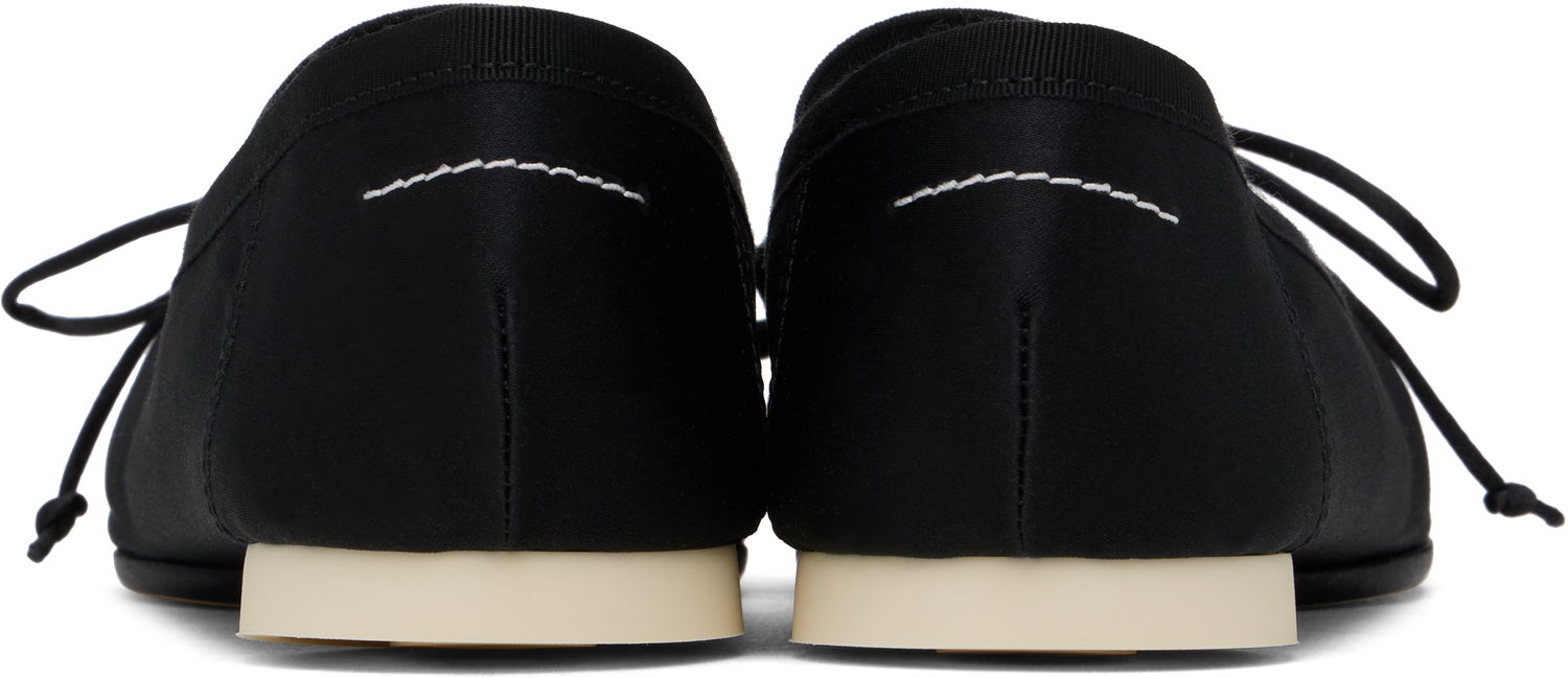 Кецове и обувки Maison Margiela MM6 Maison Margiela Satin Pointe Logo Ballerina Flats Черно | S59WZ0100 P5560, 1