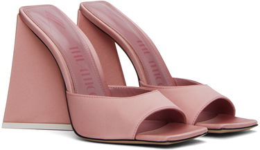 Аксесоари The Attico Attico Devon Satin Heeled Mules Розово | 242WS000 V015, 3