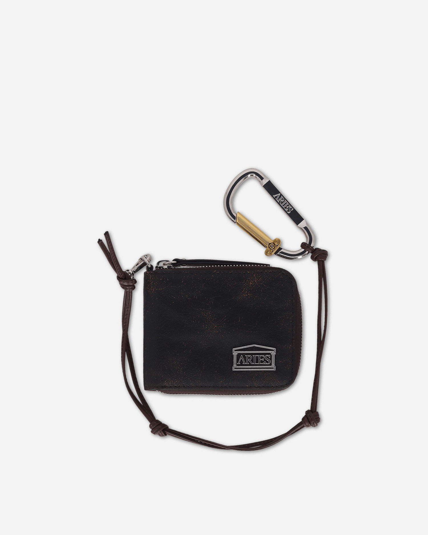 Портфейл Aries Vintage Leather Bobby Wallet Черно | AR1001604 Brown, 1