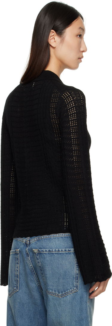 Поло тениска Loulou de Saison Loulou de Saison Tiha Knit Polo Черно | TIHA, 2