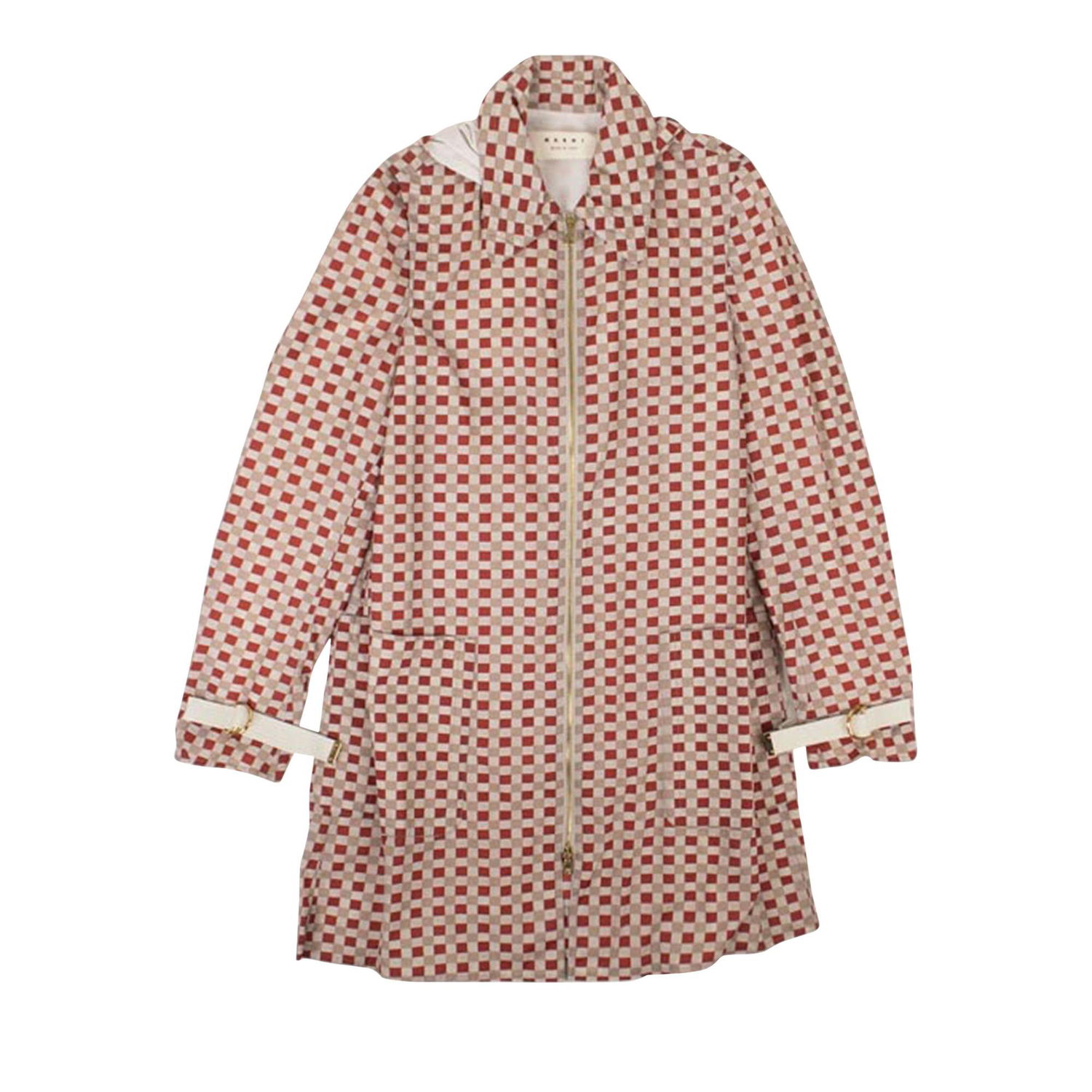 Дъждобран Marni Marni Checked Zip-Up Nylon Jacket Червено | JKMAV08U00TN693 TAR67, 1