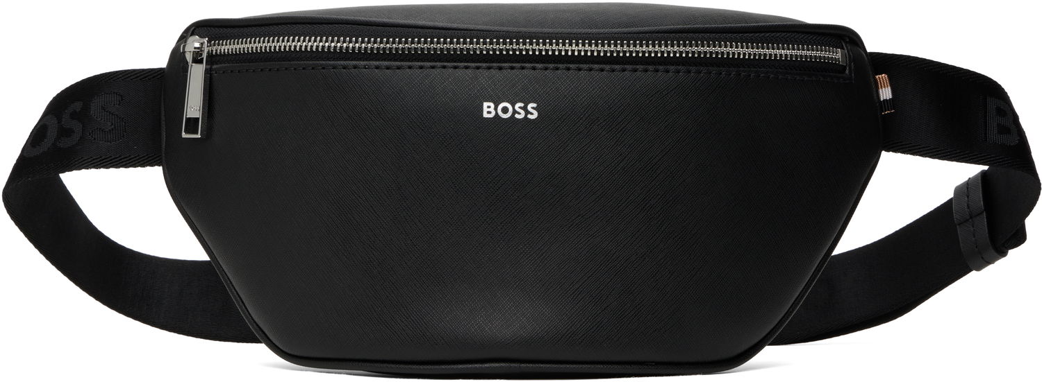 Чанта за кръста BOSS Saffiano Leather Belt Bag Черно | 50485597, 0