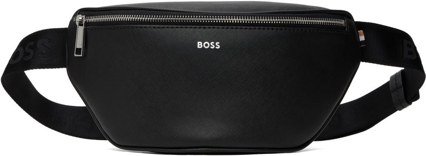 Чанта за кръста BOSS Saffiano Leather Belt Bag Черно | 50485597