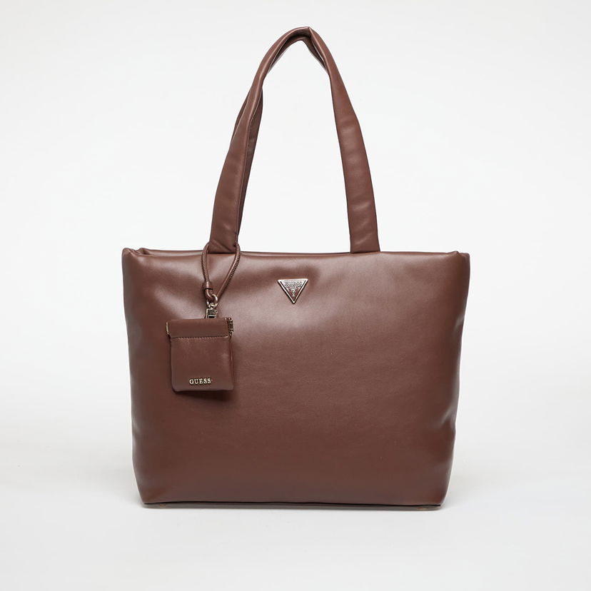 Голяма пазарска чанта GUESS Sunetra Tech Tote Universal with Detachable Pouch Кафяво | HWNG7534230-ESP