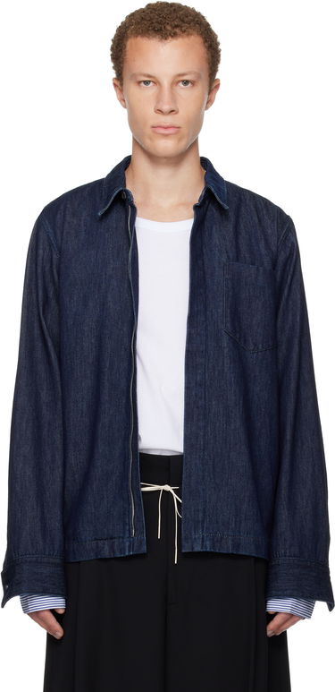 Риза Dries Van Noten Dries Van Noten Zip Denim Shirt Синьо | 252-020725-2381, 0