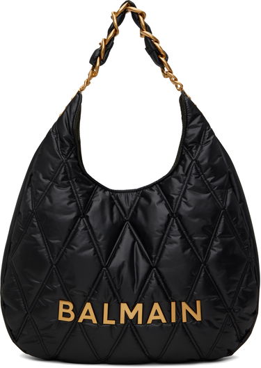 Дамска чанта Balmain Balmain 1945 Quilted Hobo Bag Черно | EN1BT929TNDT, 0