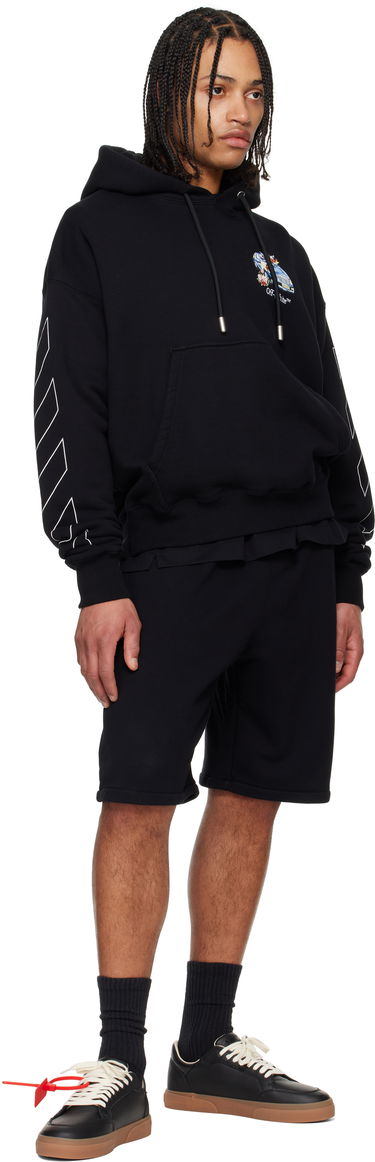 Суитчър Off-White Off-White Fresco Arrow Hoodie Черно | OMBB085S25FLE0051001, 3