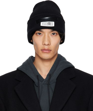 Шапка Maison Margiela MM6 Maison Margiela Wool Beanie with Taped Label Черно | SH2TB0003 M13168, 0