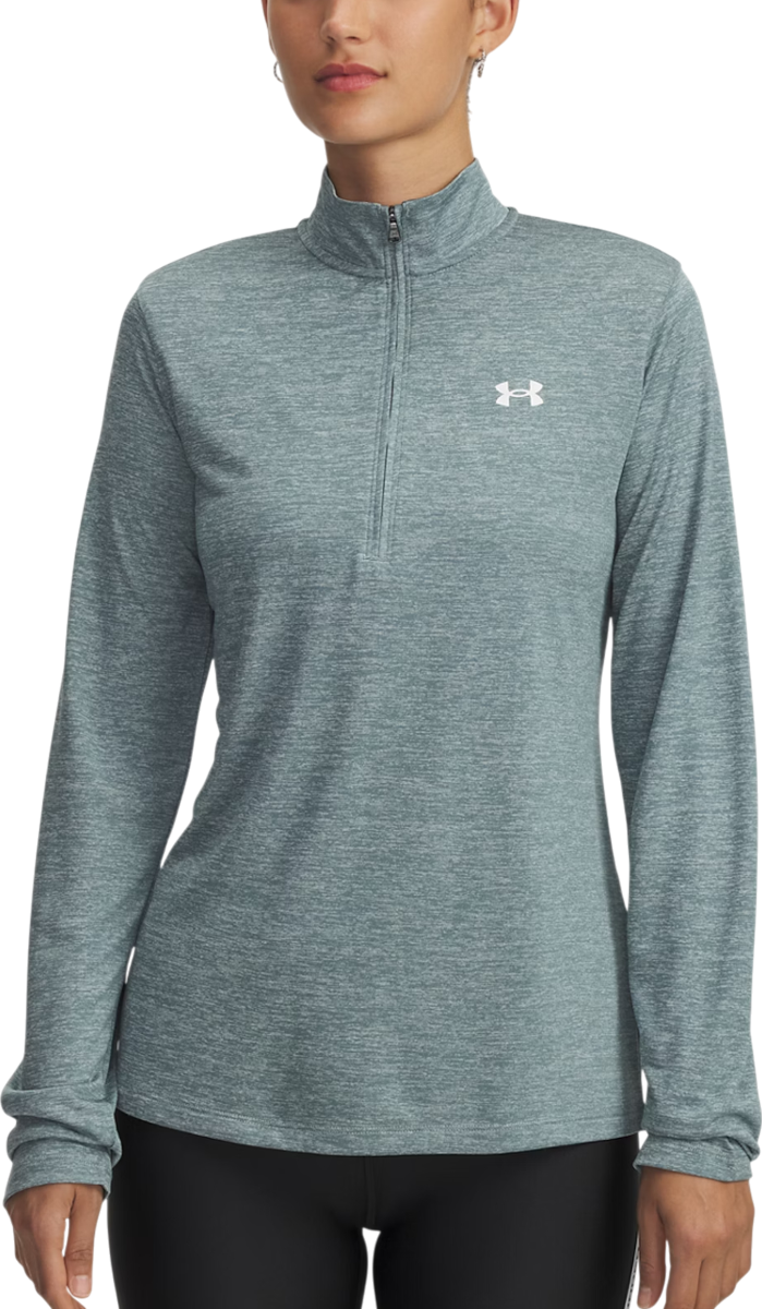 Суитчър Under Armour Tech Long Sleeve Quarter Zip Top Twist Тюркоазено | 1384225-587