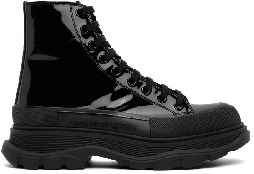 Кецове и обувки Alexander McQueen Tread Slick High Sneakers Черно | 668775WIA35, 0