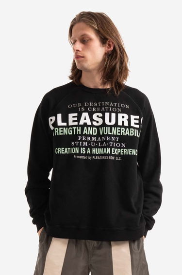 Суитчър Pleasures Permanent Crewneck Sweatshirt Черно | P22SP017, 0