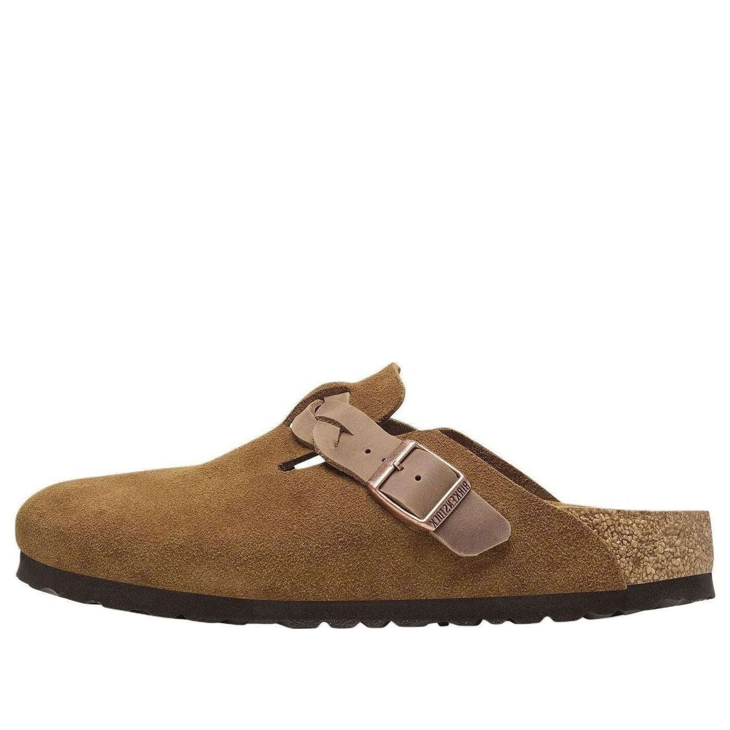 Кецове и обувки Birkenstock Braided Suede Leather Sandals Narrow Fit Кафяво | 1026713, 0